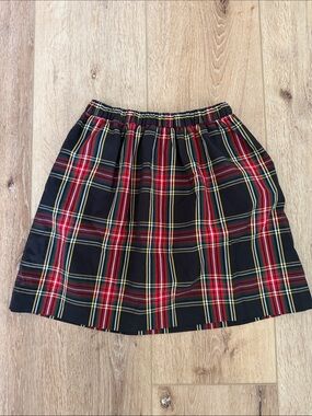 Crewcuts | Red and Black Plaid Tartan Skirt | girls size 10